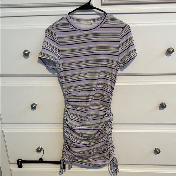 Striped Ruched Dress - Picture 1 of 2